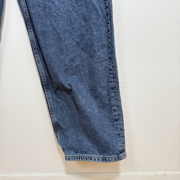 Zara Baggy Fit Blue Jeans Straight Leg Mid Waist Size 30x30 - Picture 6 of 12